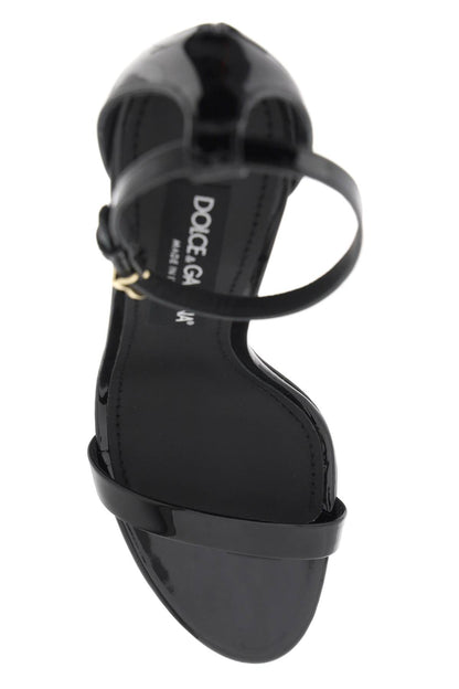 Patent Leather Sandals  - Black