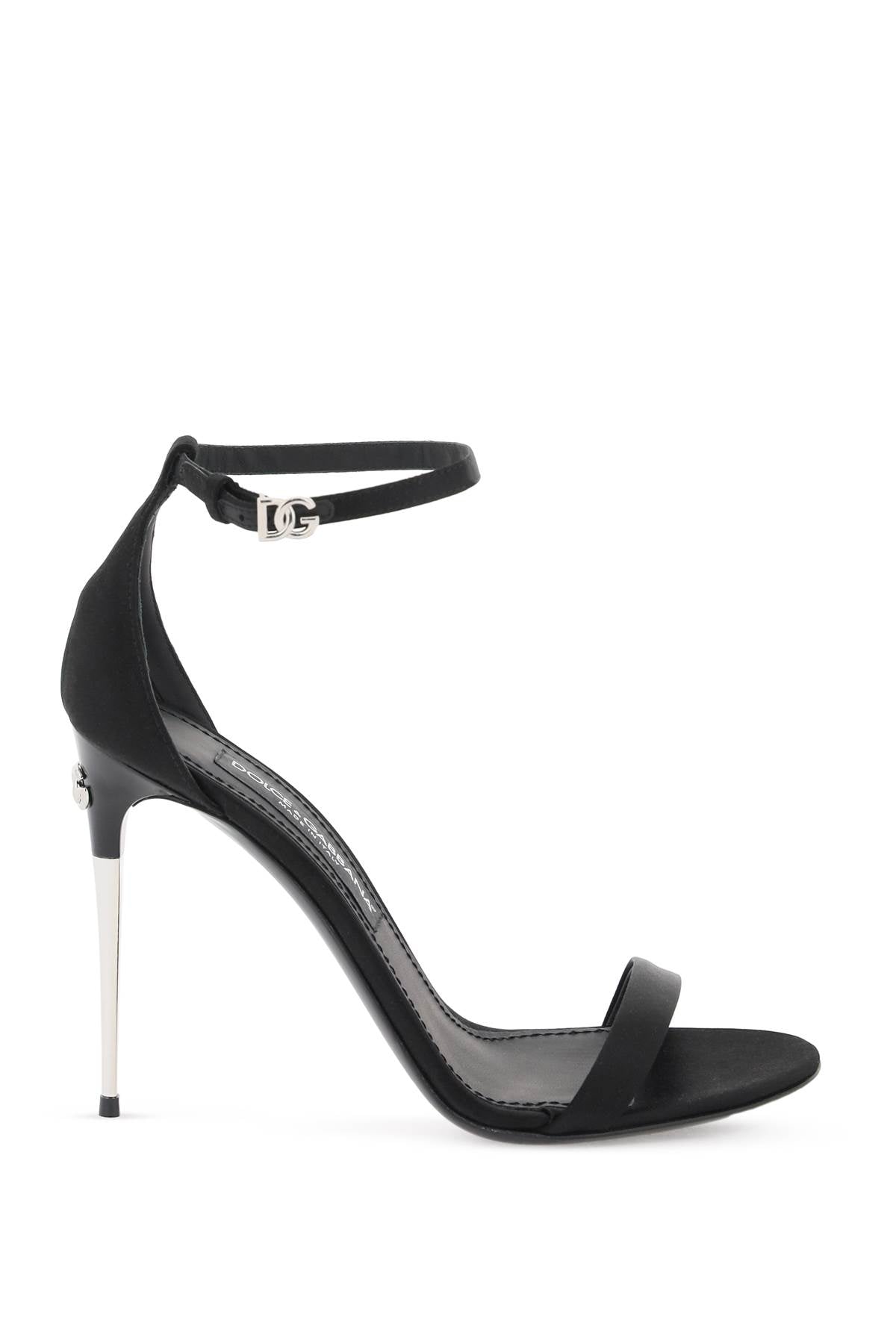 Satin Sandals For Elegant  - Black