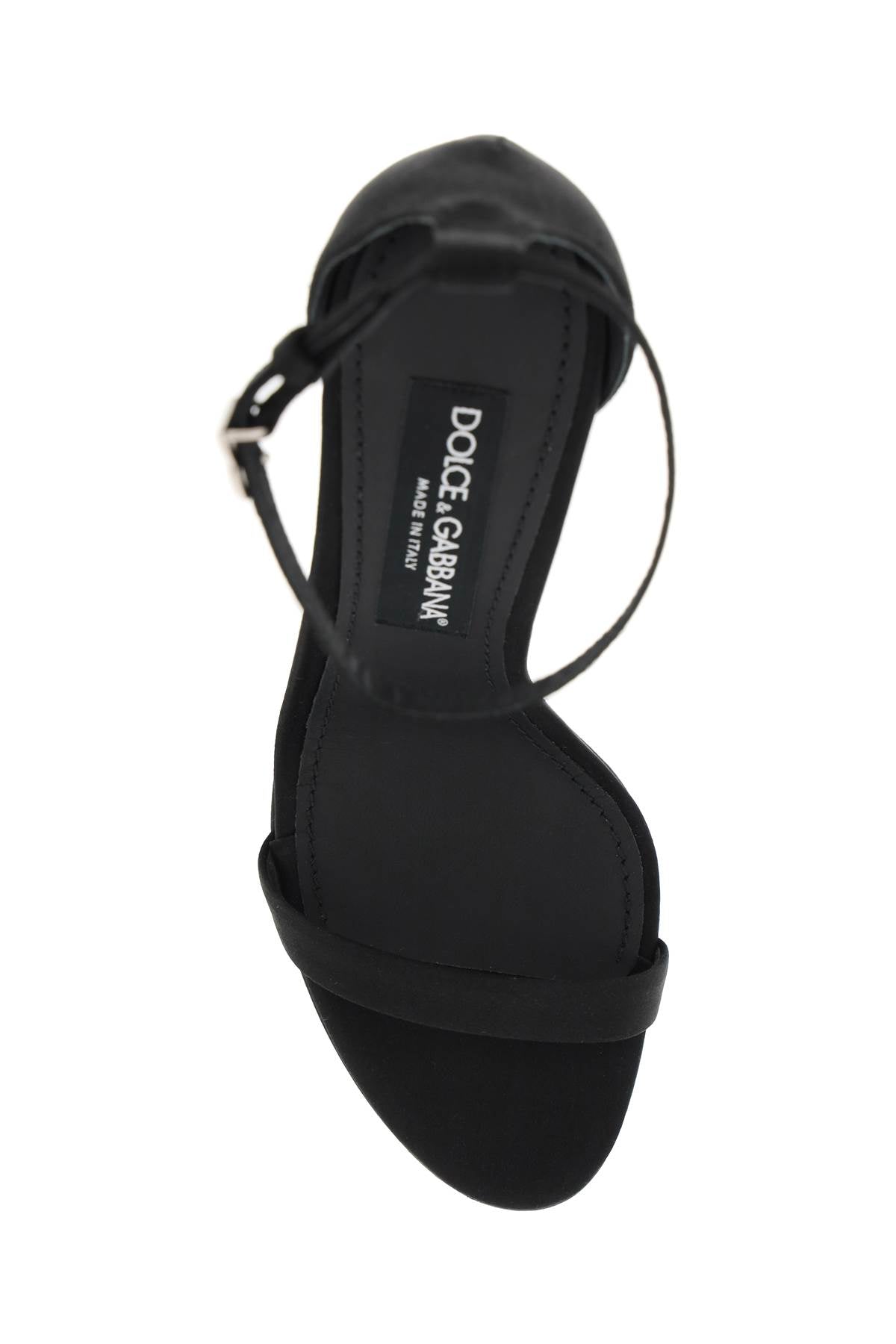 Satin Sandals For Elegant  - Black