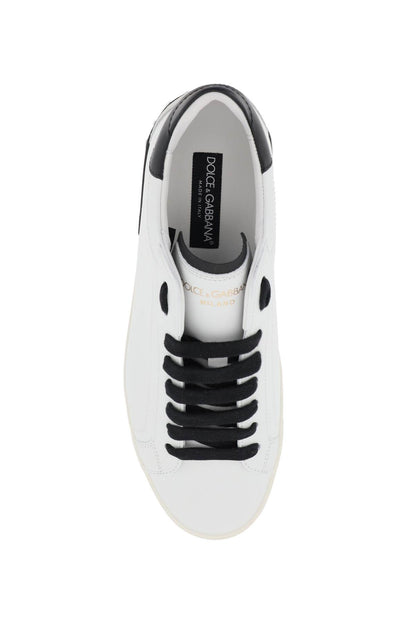 Nappa Leather Portofino Sneakers  - Bianco