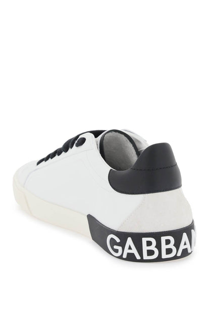 Nappa Leather Portofino Sneakers  - Bianco