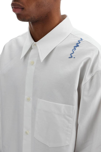 "oxford Shirt With Pocket Detail  - White