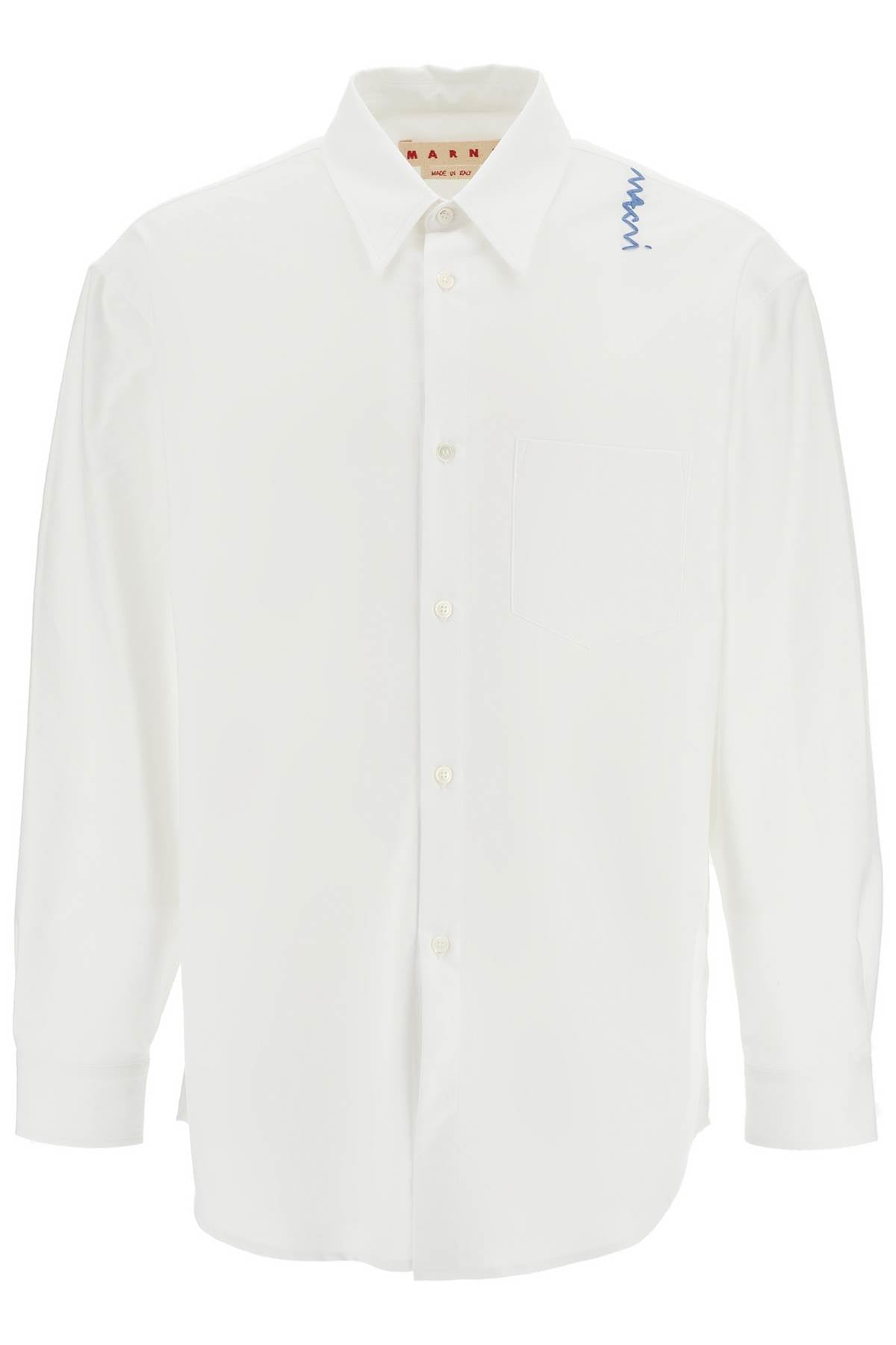 "oxford Shirt With Pocket Detail  - White