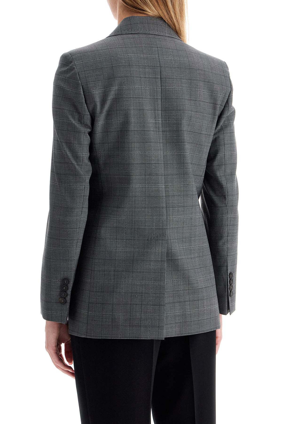 'david' Prince Of Wales Wool Blazer  - Grey