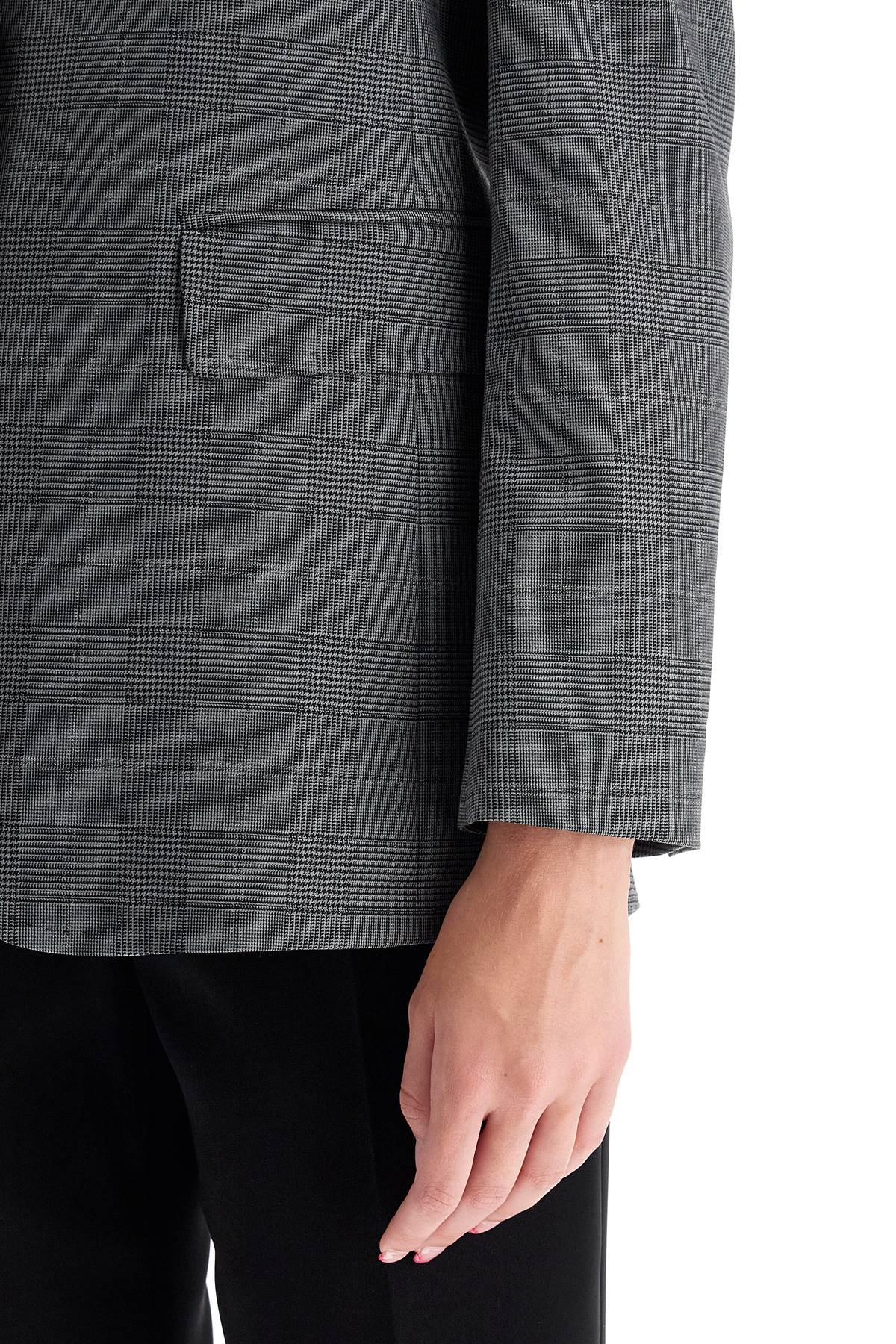 'david' Prince Of Wales Wool Blazer  - Grey