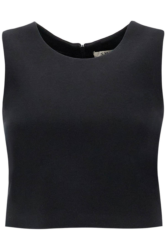 'dazzy' Jersey Scuba Crop  - Black