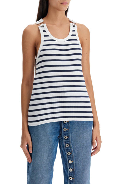 Striped Sailor Tank Top  - White