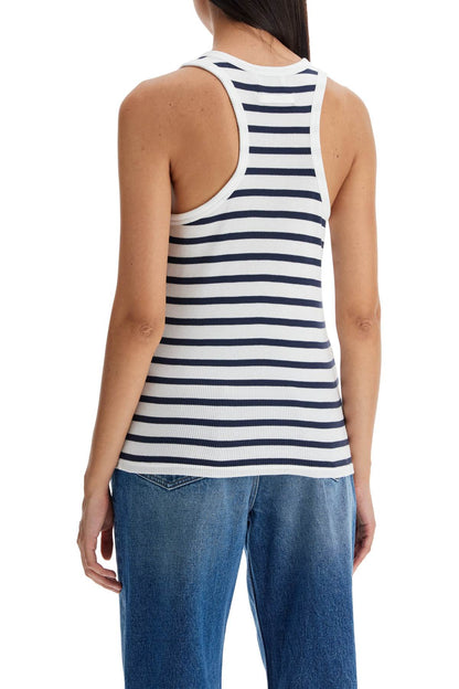 Striped Sailor Tank Top  - White