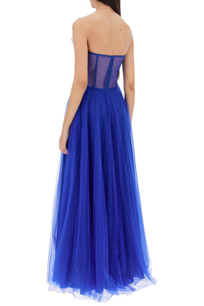 Long Bustier Dress  - Blue