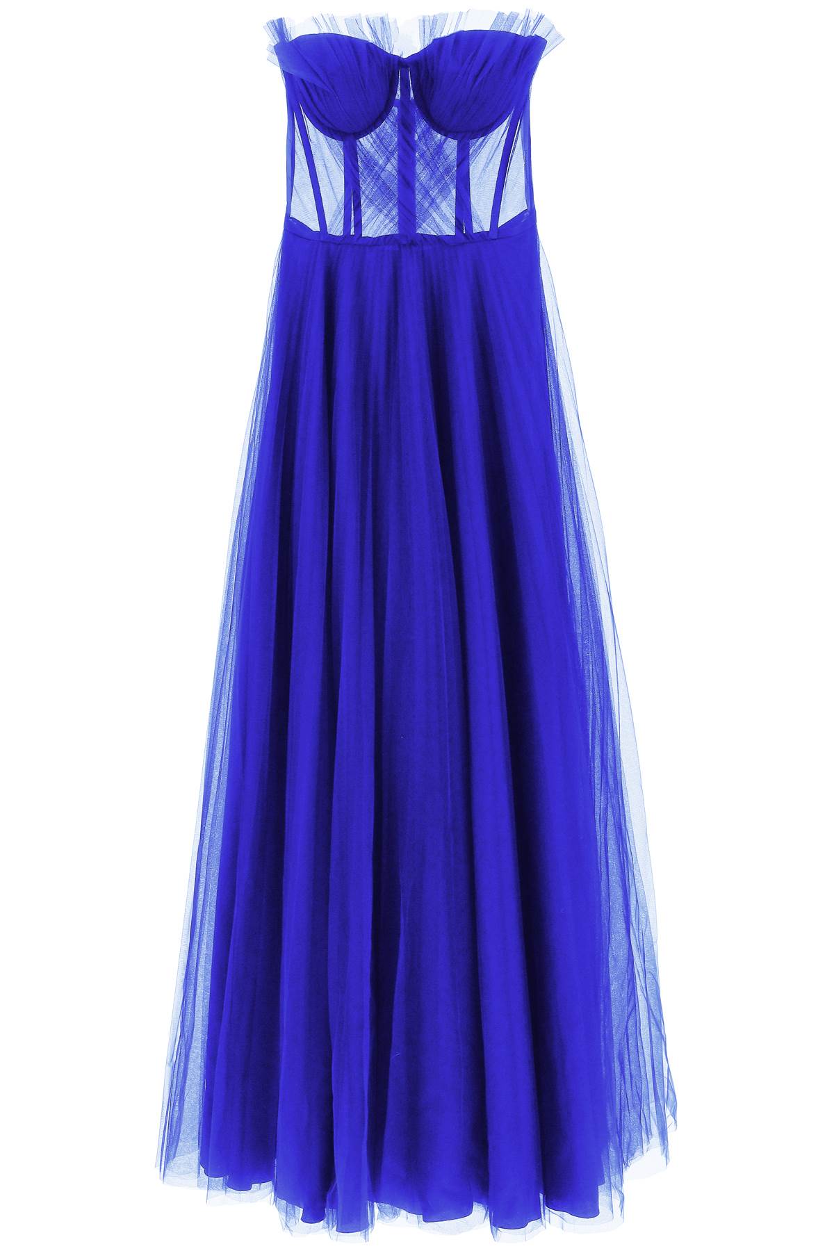 Long Bustier Dress  - Blue