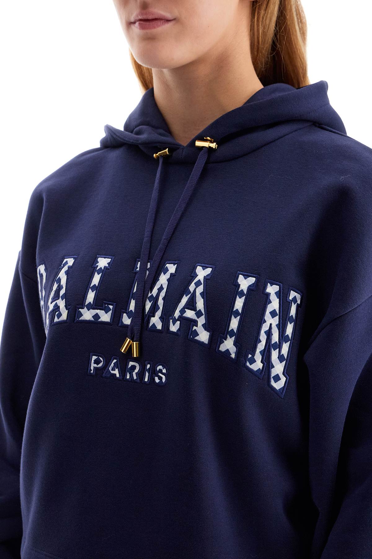 Vichy Logo Cropped Sweatshirt  - Blue