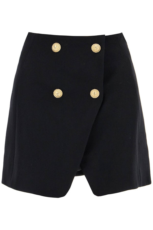 "mini Skirt In Grain De P  - Black