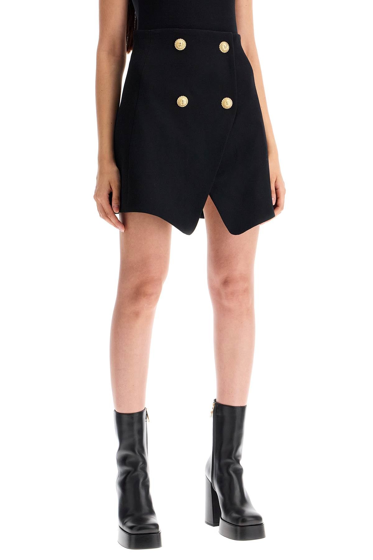 "mini Skirt In Grain De P  - Black