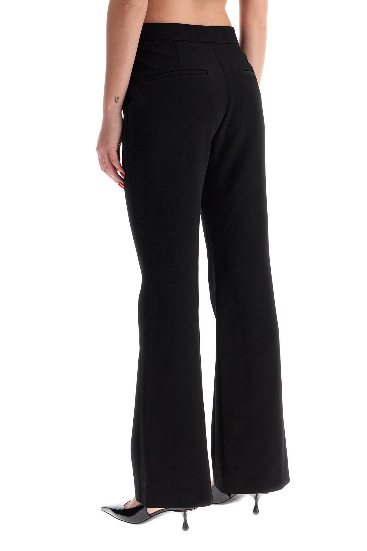 Bootcut Crepe Pants In  - Black