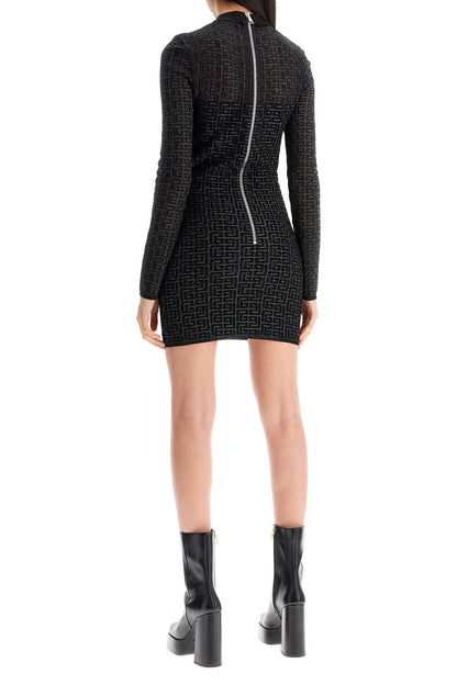 Lurex Monogram Knit Mini  - Black