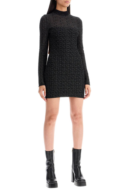 Lurex Monogram Knit Mini  - Black