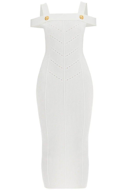 Knit Midi Dress In Seven  - White