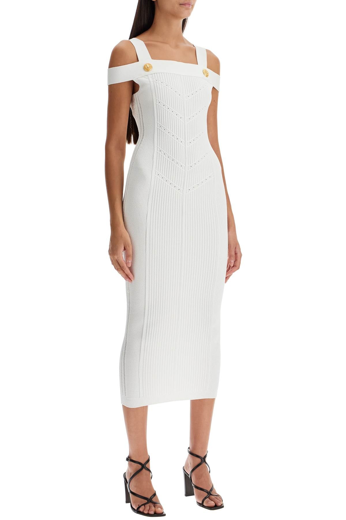 Knit Midi Dress In Seven  - White