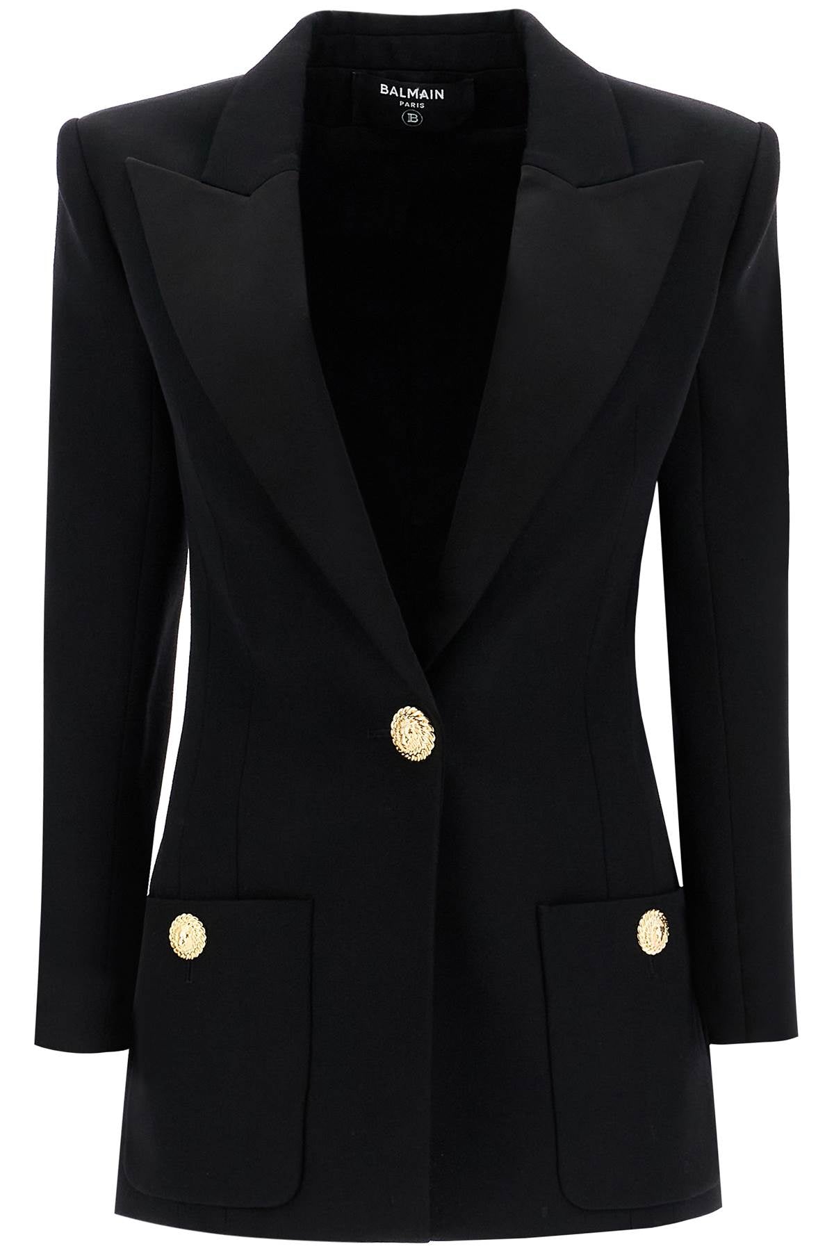 One-button Jacket With Lapels  - Black