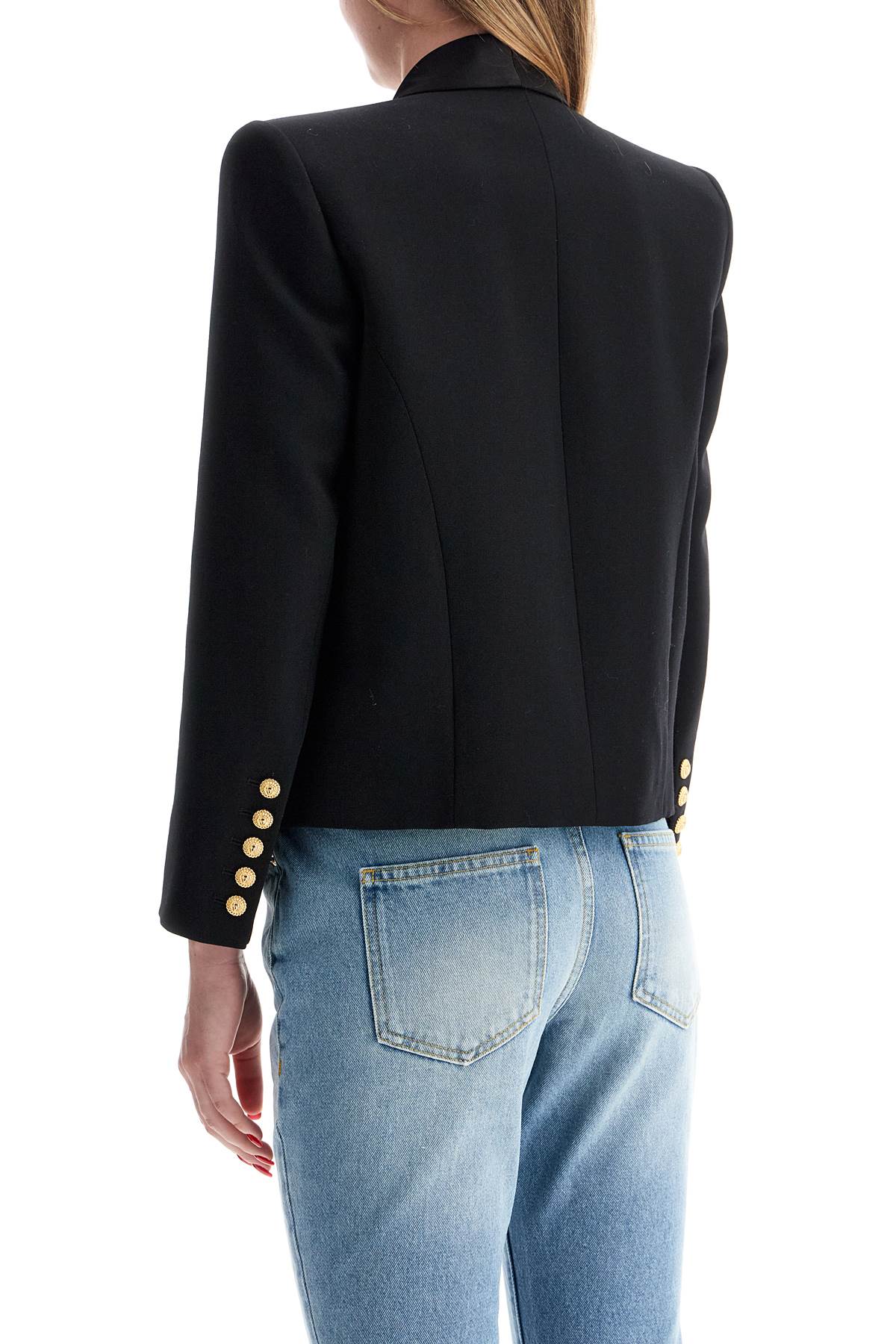 6-button Spencer Jacket  - Black