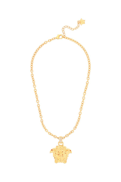 La Medusa Necklace With Crystals  - Gold