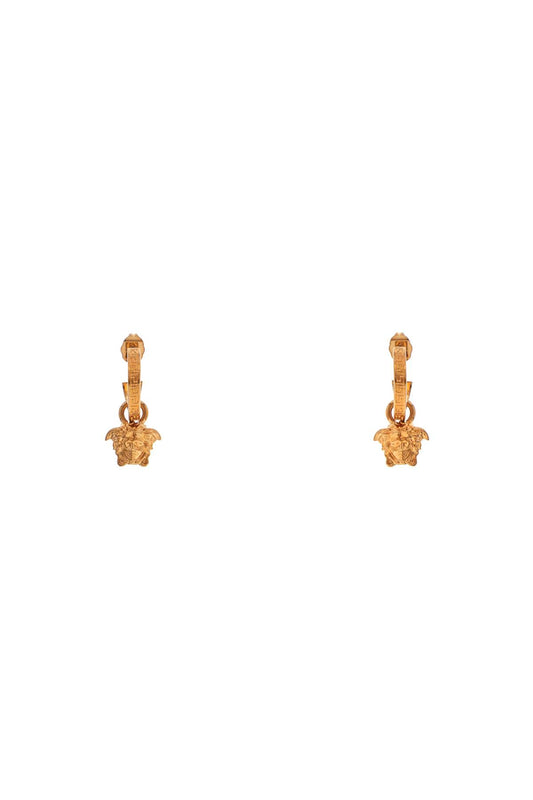 "medusa Greek Circle Earrings"  - Gold