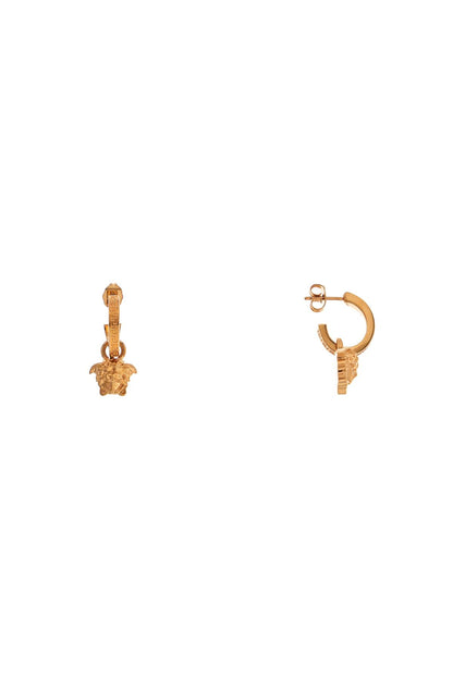 "medusa Greek Circle Earrings"  - Gold