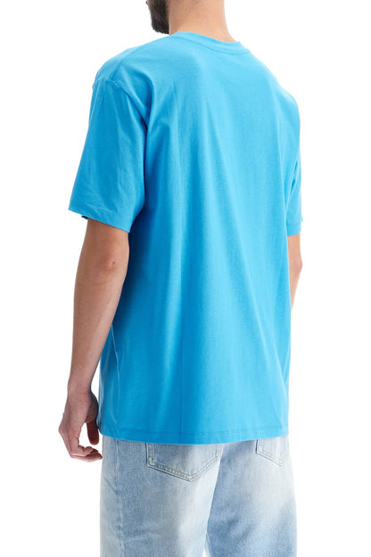 Straight-cut Logo T-shirt  - Light Blue