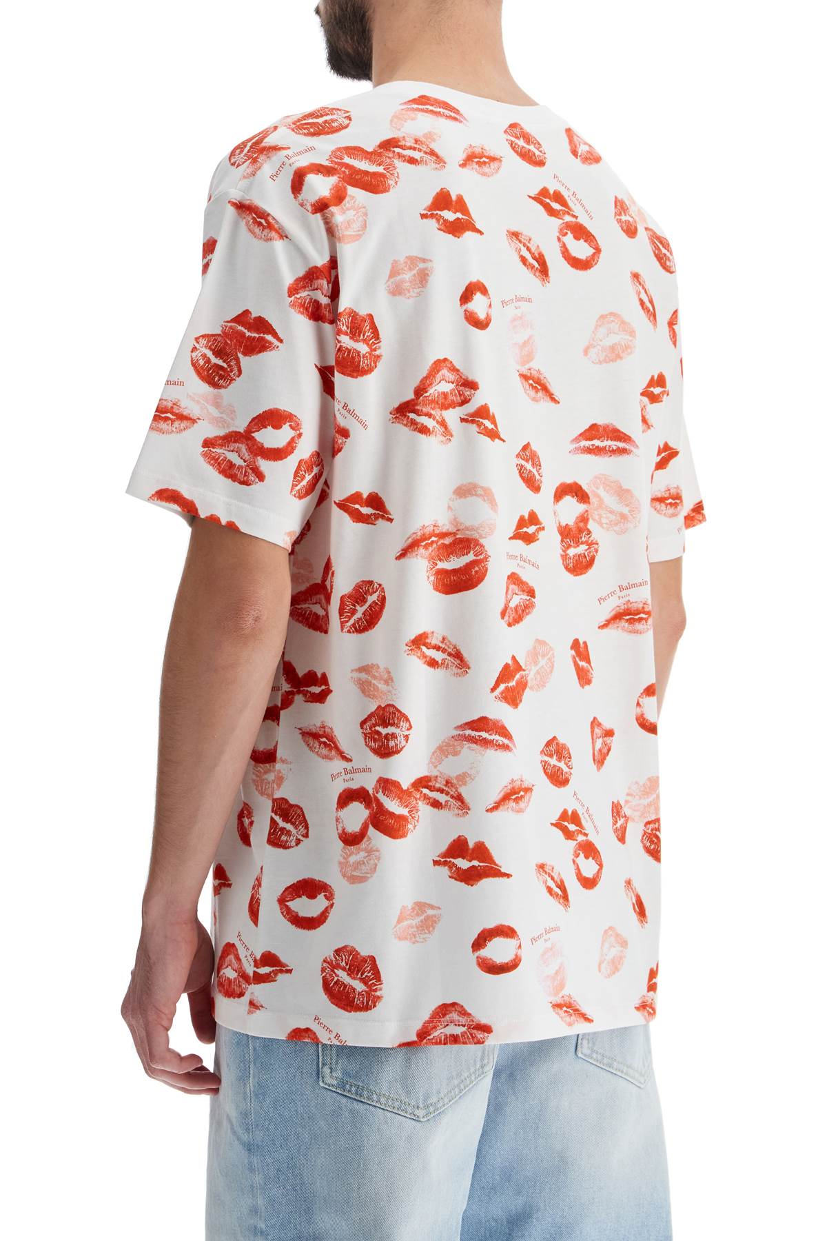 "kiss All Over Print T  - White