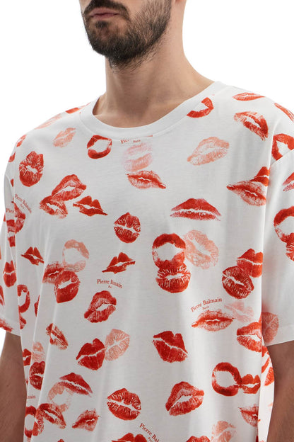 "kiss All Over Print T  - White