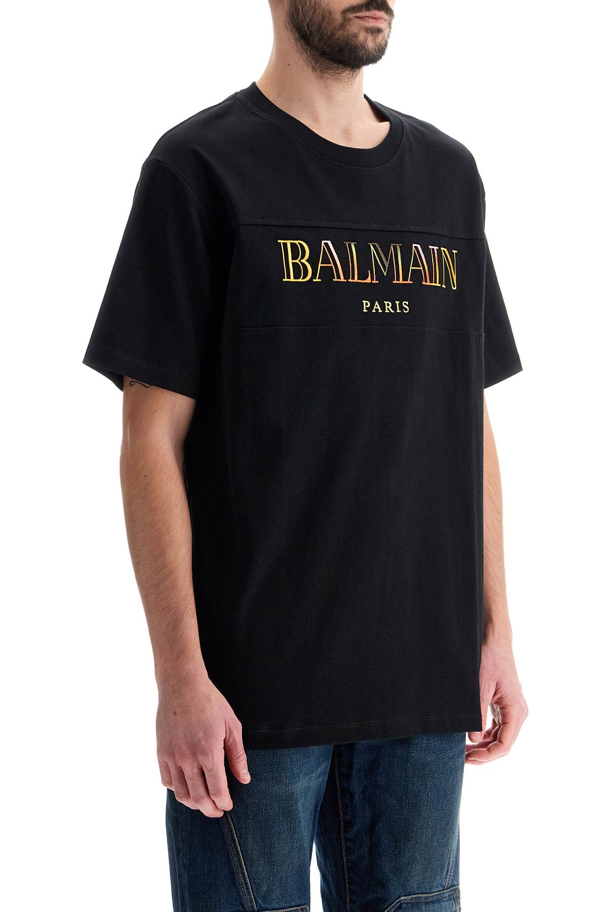 "vintage Balmain Embroidered T-shirt  - Black