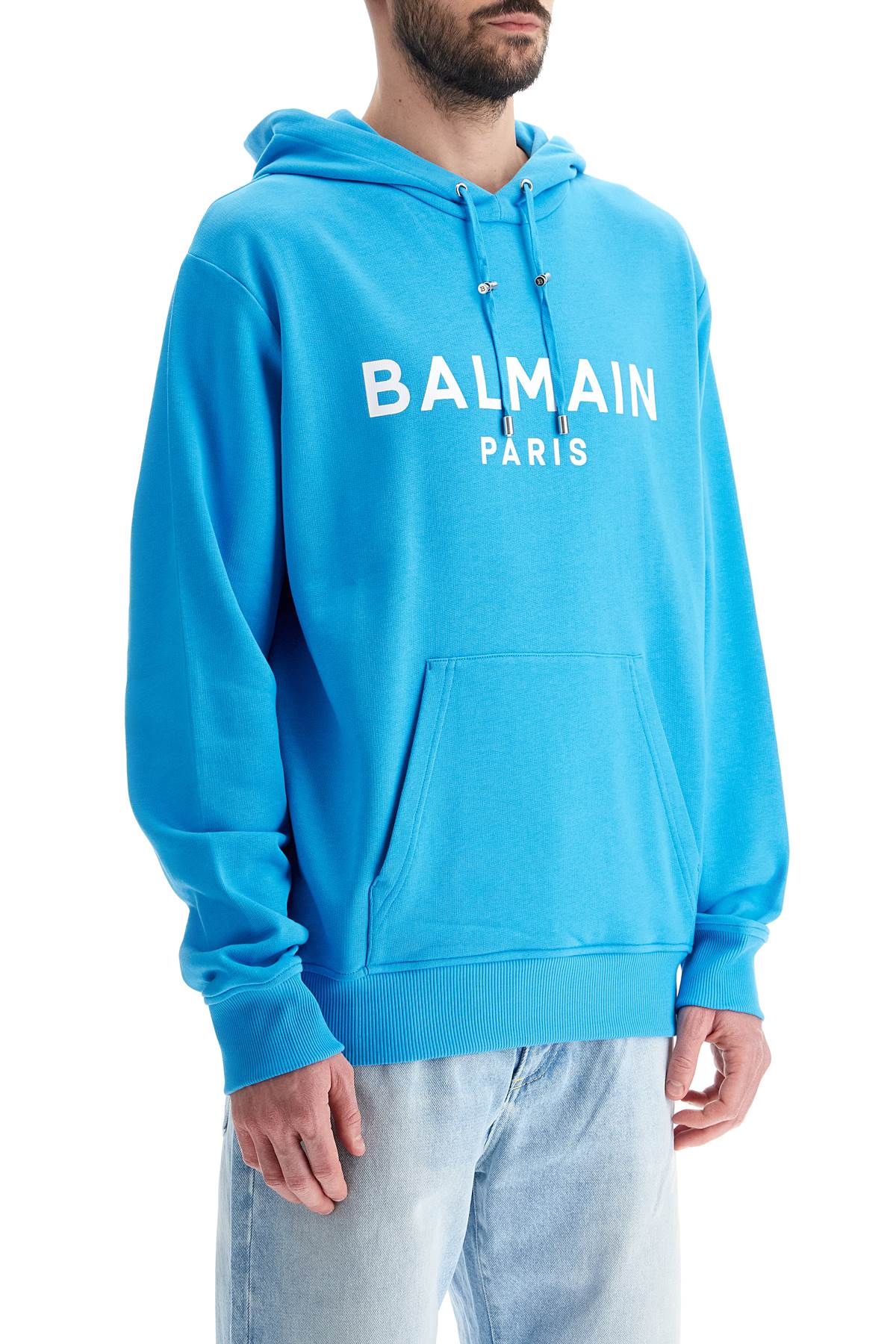 Hooded Sweatshirt With  - Light Blue