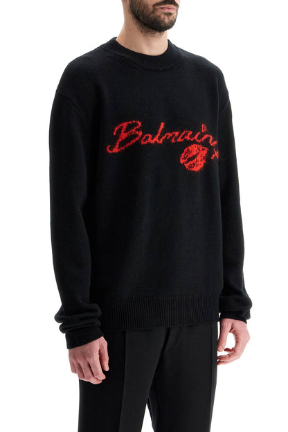 Me Sweater In Wool By Balmain  - Black