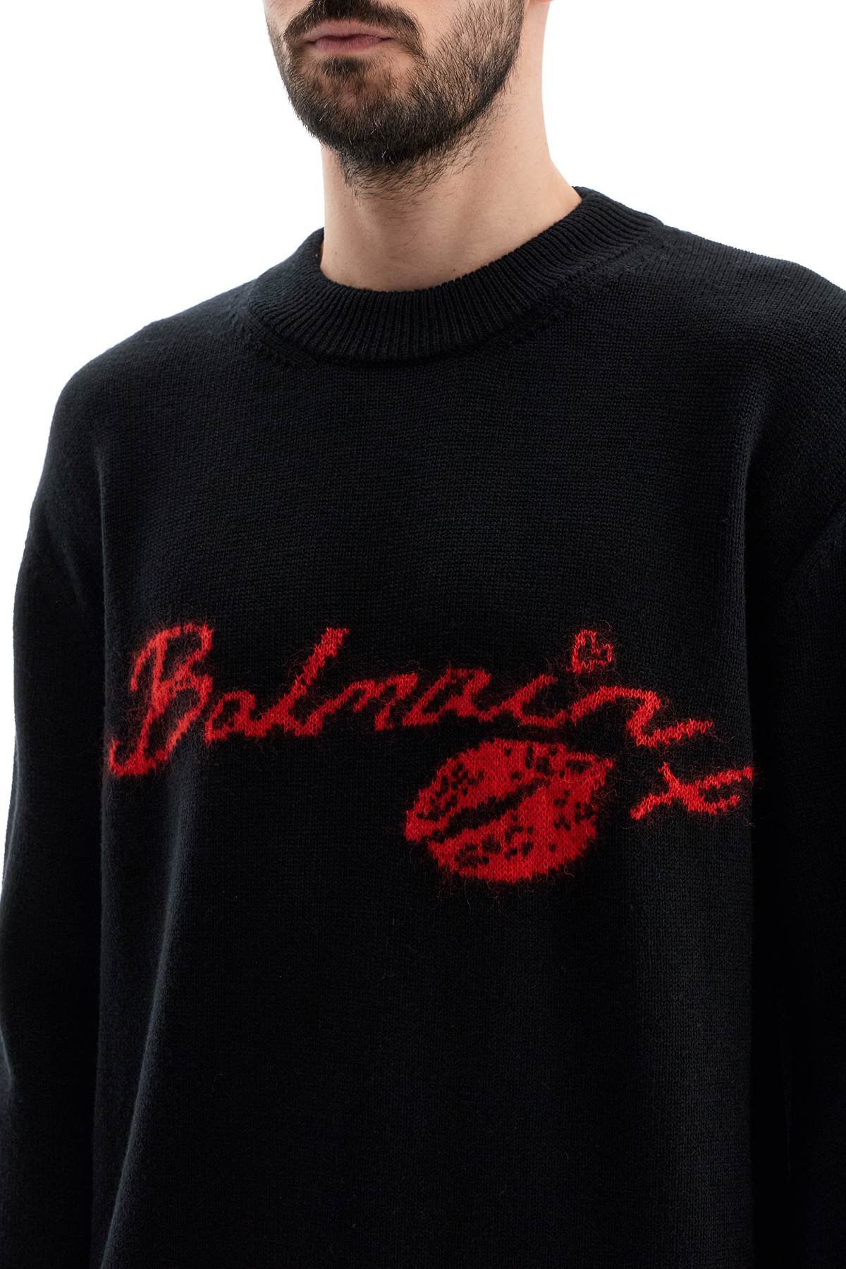 Me Sweater In Wool By Balmain  - Black