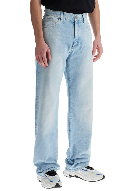 Light Wash Loose Fit Jeans  - Blue