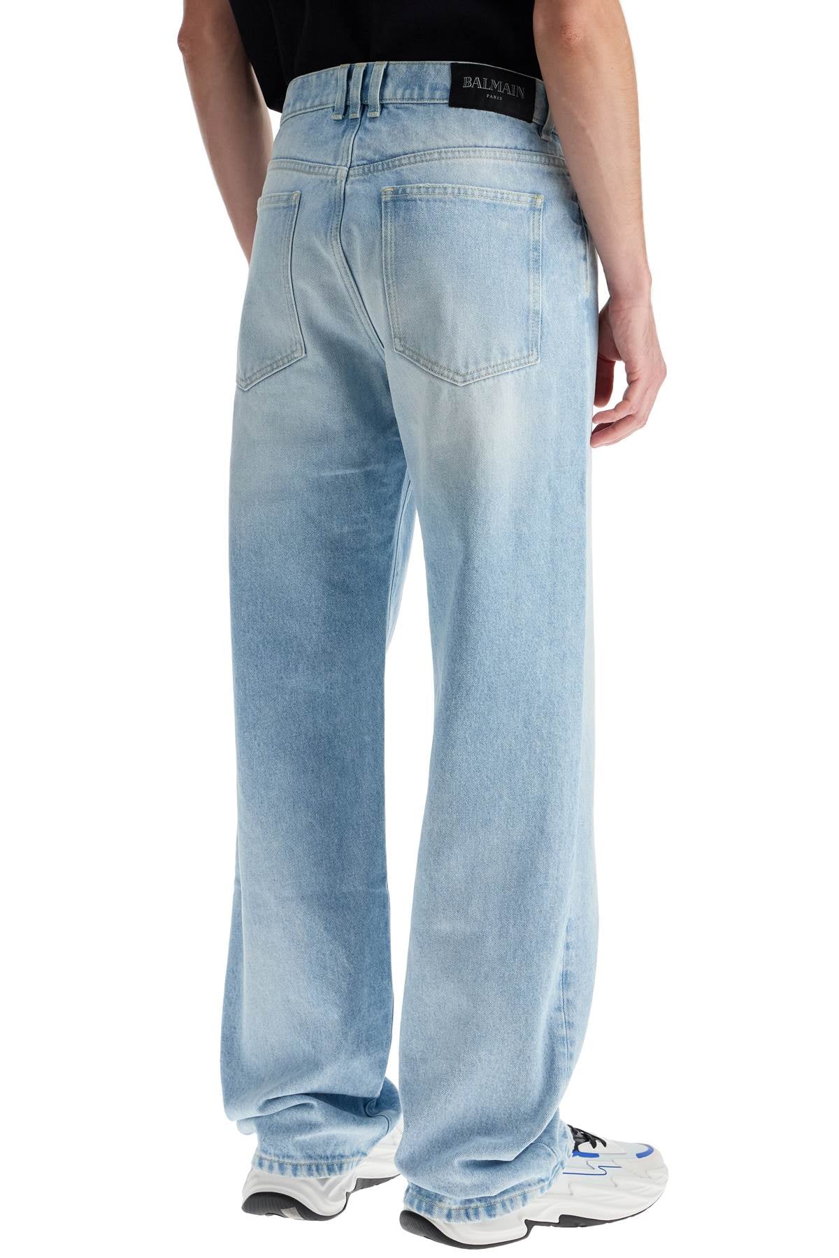 Light Wash Loose Fit Jeans  - Blue