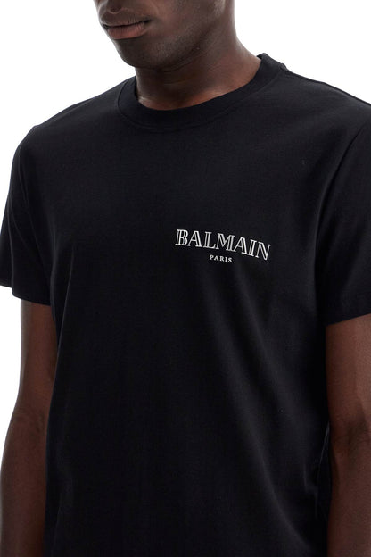 "vintage Balmain Logo Crewneck T  - Black