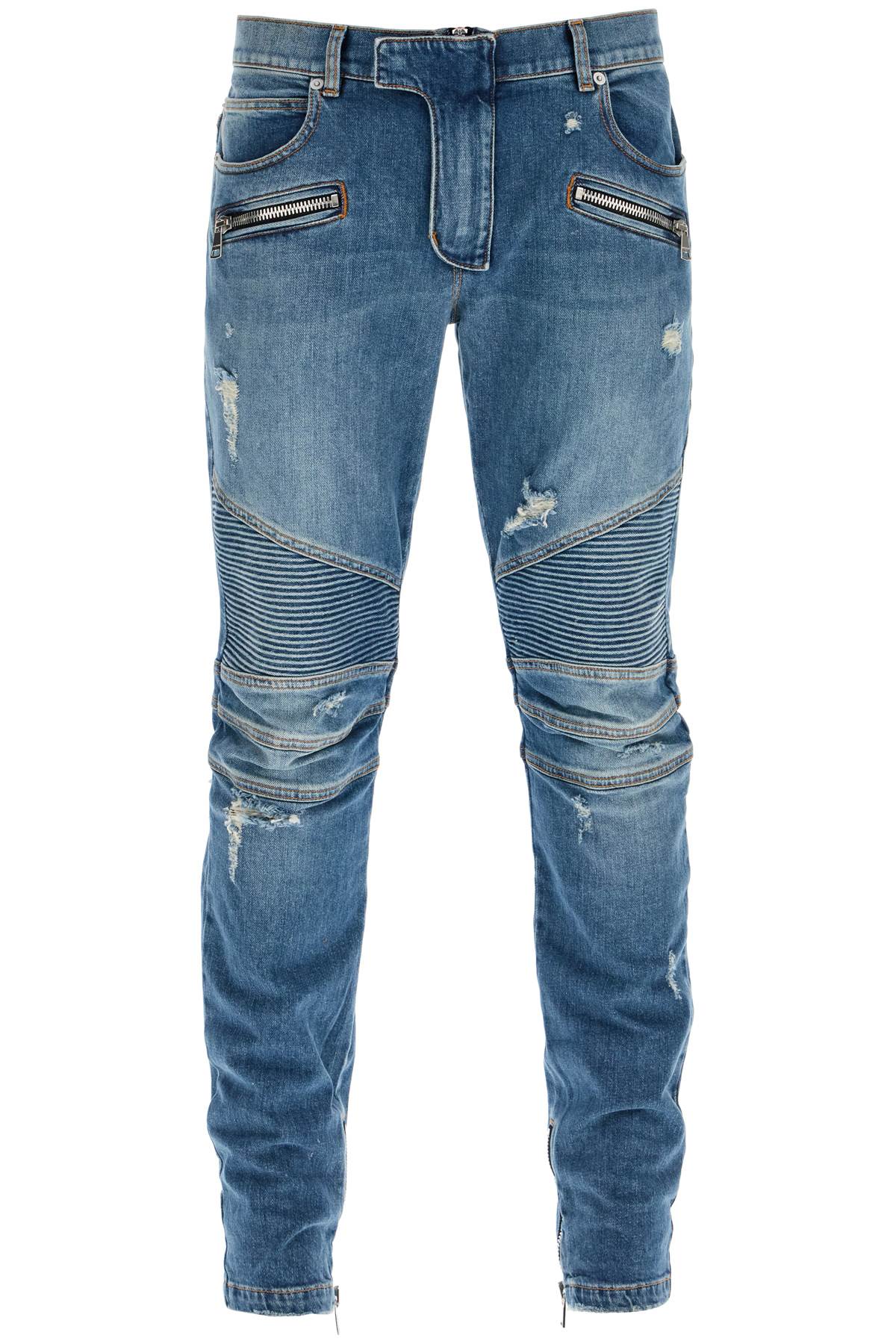 Slim Fit Biker Jeans For  - Blue