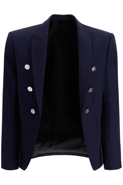 Six-button Wool Jacket  - Blue