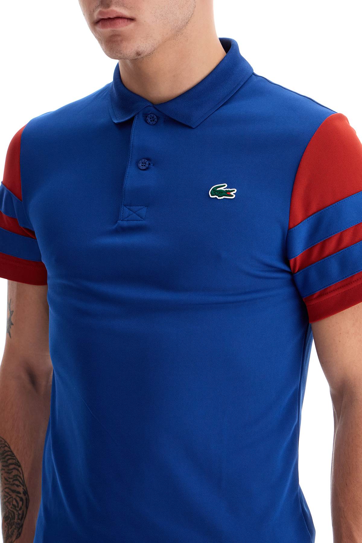 Ultra-dry Color Block Sports Polo  - Blue