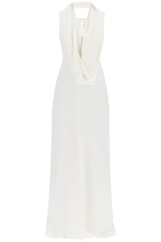 Maxi Silk Crãªpe De Chine Dress  - White