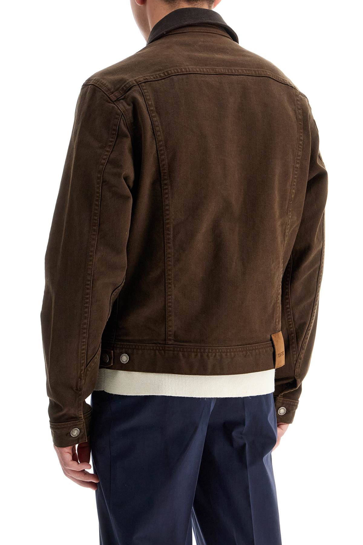 Regular Fit Denim Jacket  - Brown