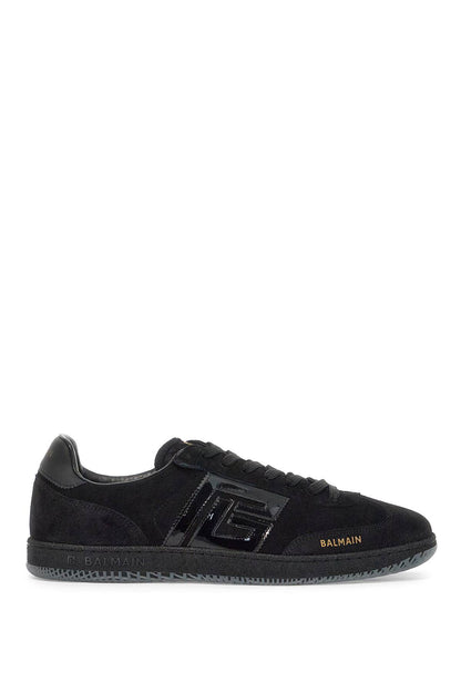 Suede And Patent Leather Swan Sneakers In  - Black