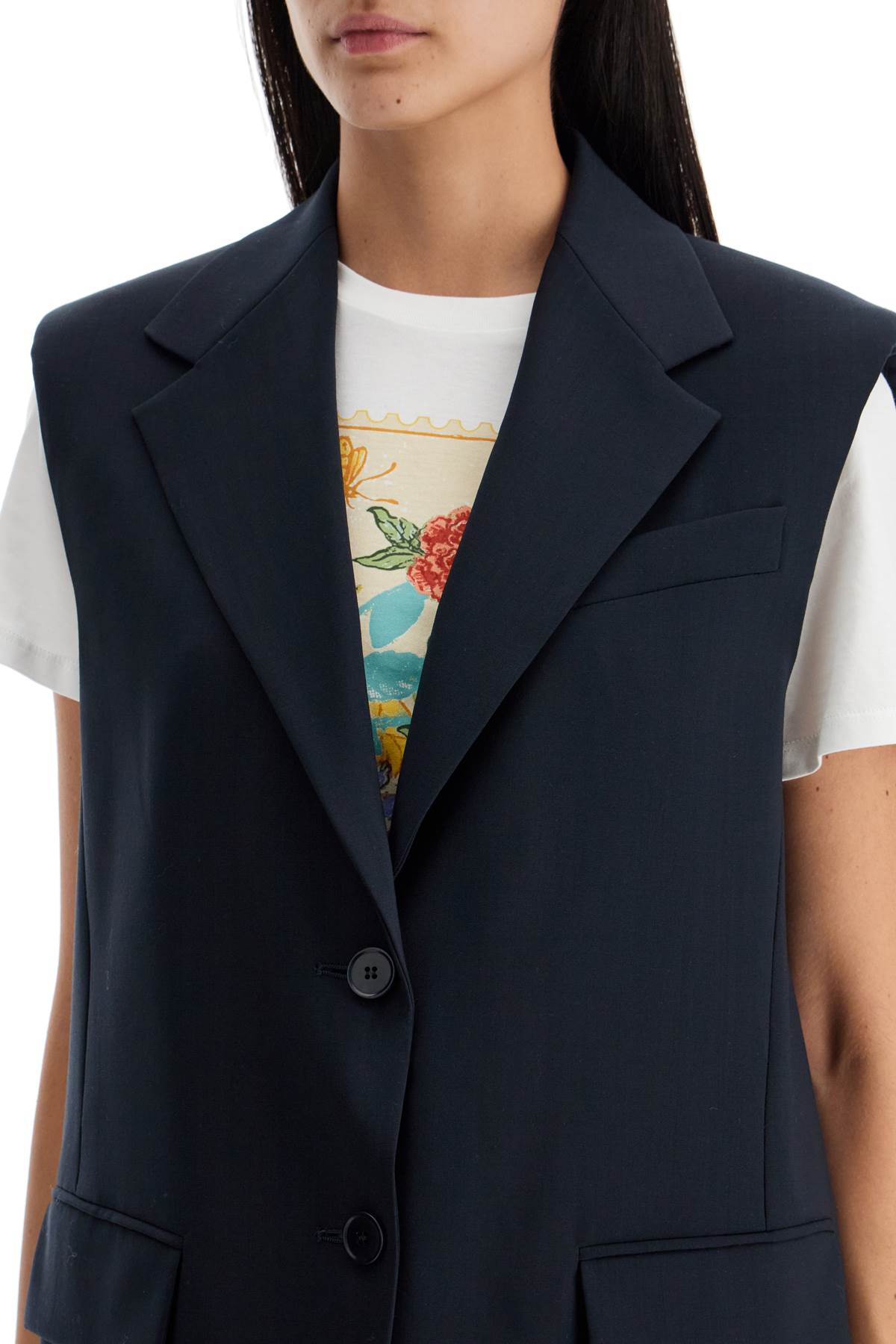 Tailored Women's Vest  - Blue