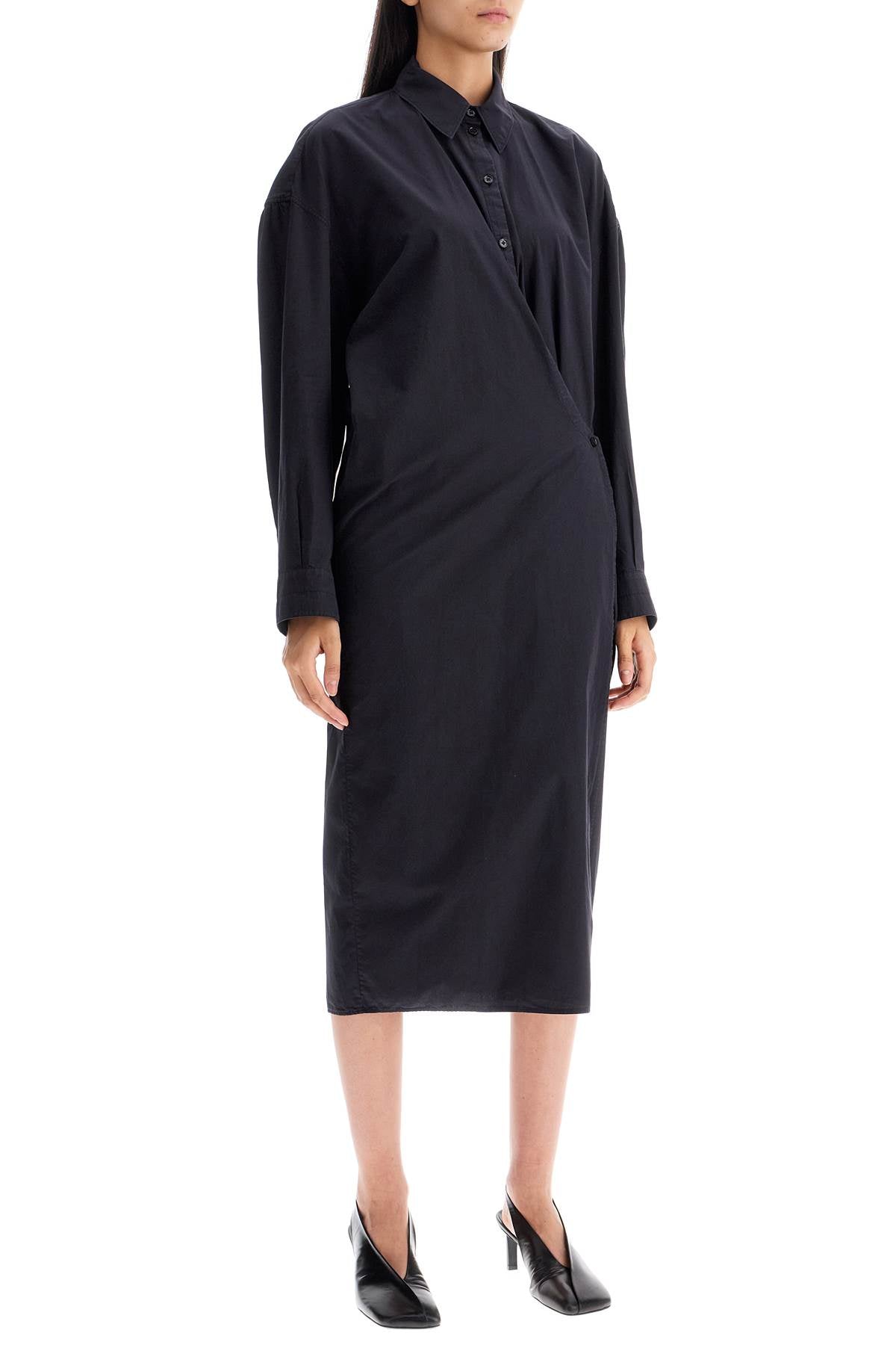 Asymmetric Shirt Dress  - Blu