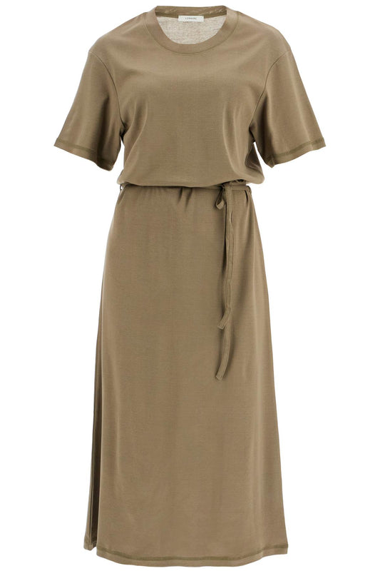 Midi T-shirt Style Dress  - Khaki