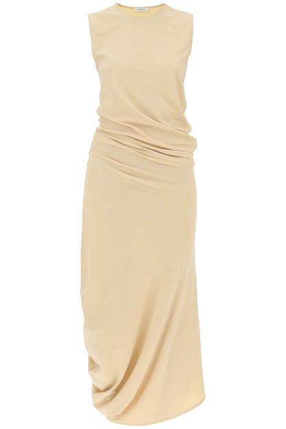 Twisted Midi Dress  - Beige