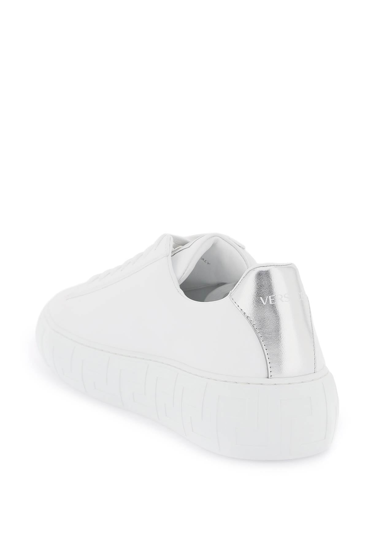 'greca' Sneakers With Logo  - Bianco