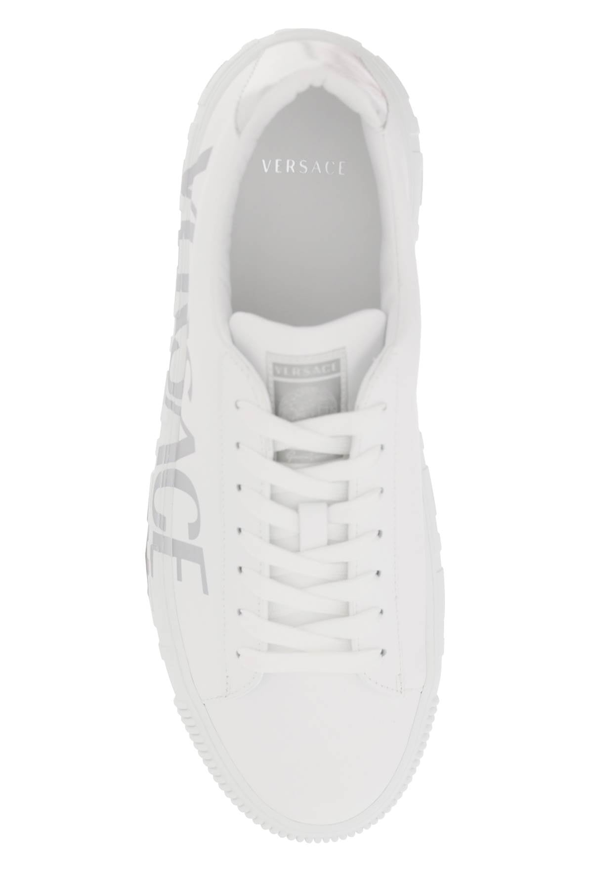 'greca' Sneakers With Logo  - Bianco