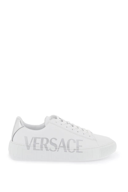 'greca' Sneakers With Logo  - Bianco